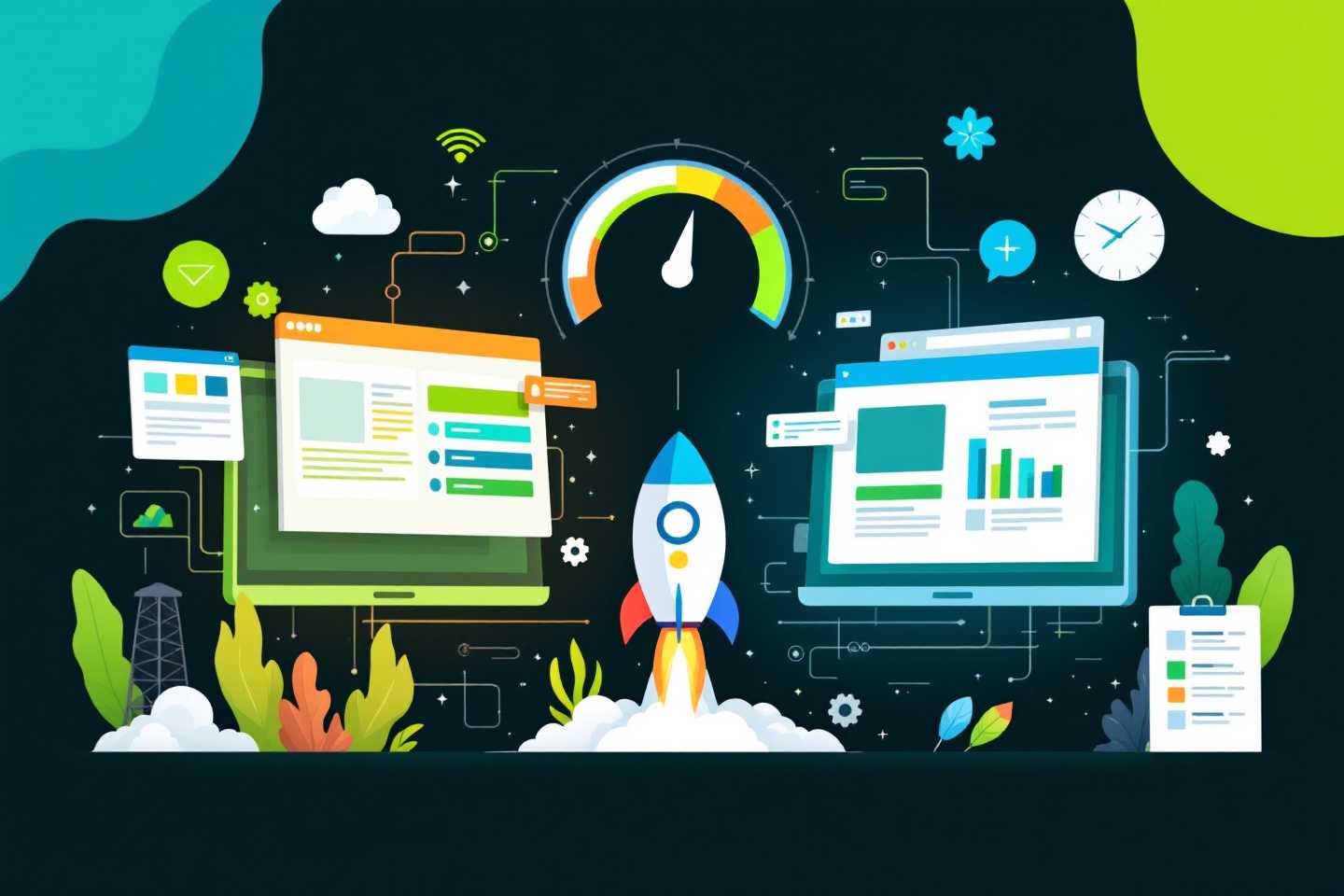 Modern website design with fast load times and SEO-optimized architecture